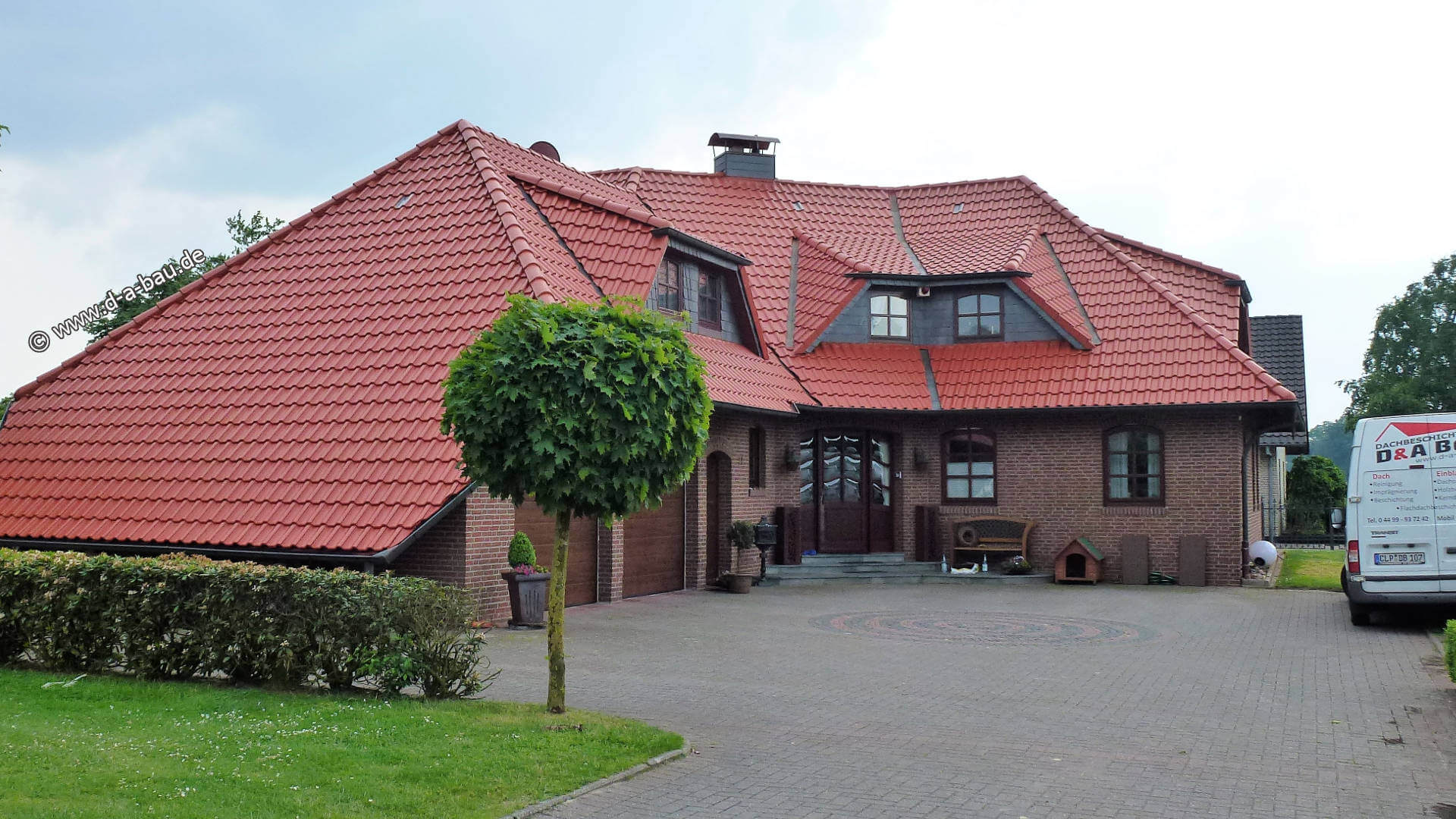 Klein Scharrel Ziegelrot Seidenmatt