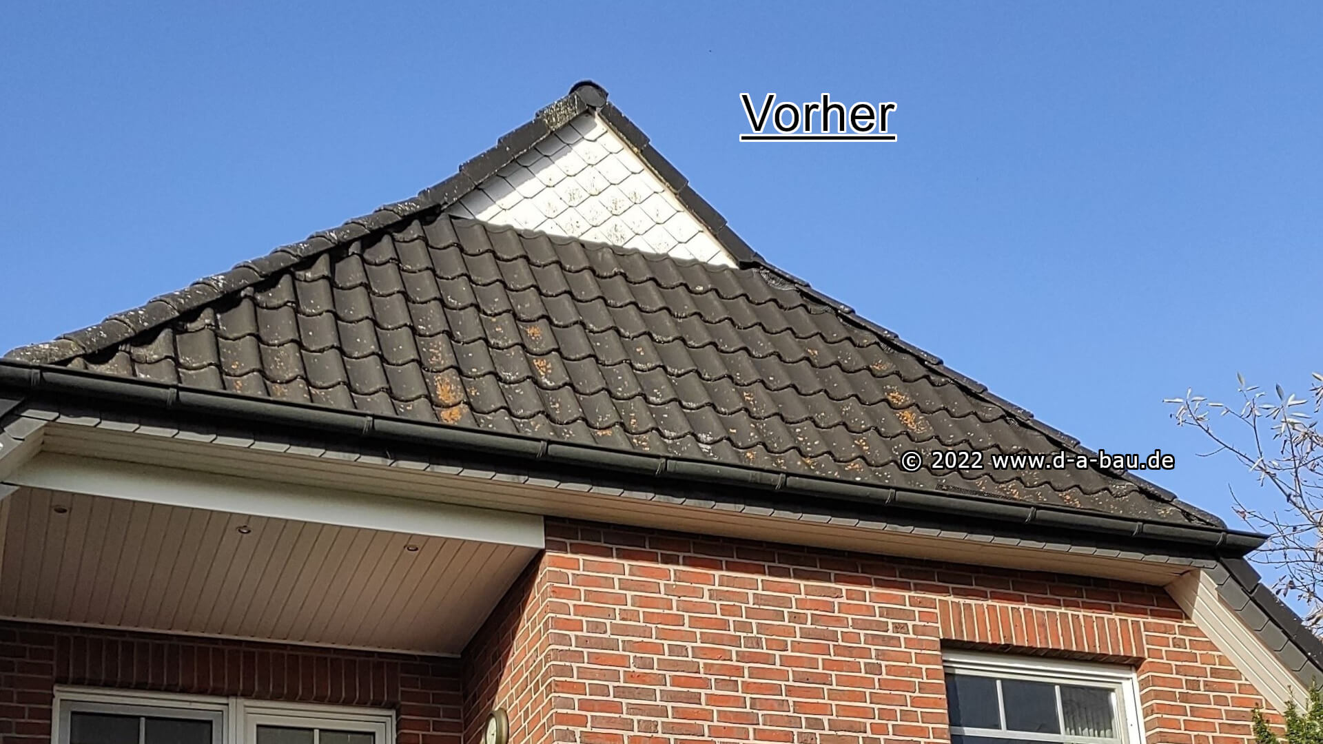 Dachspitze Holzgesimse beschichtet